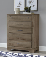 Picture of STONE GREY 5 DRAWER CHEST