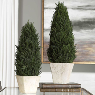 Picture of CYPRESS CONE TOPIARIES SET/2