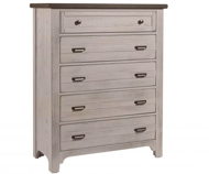 Picture of DOVER GREY/FOLKSTONE 5 DRAWER CHEST