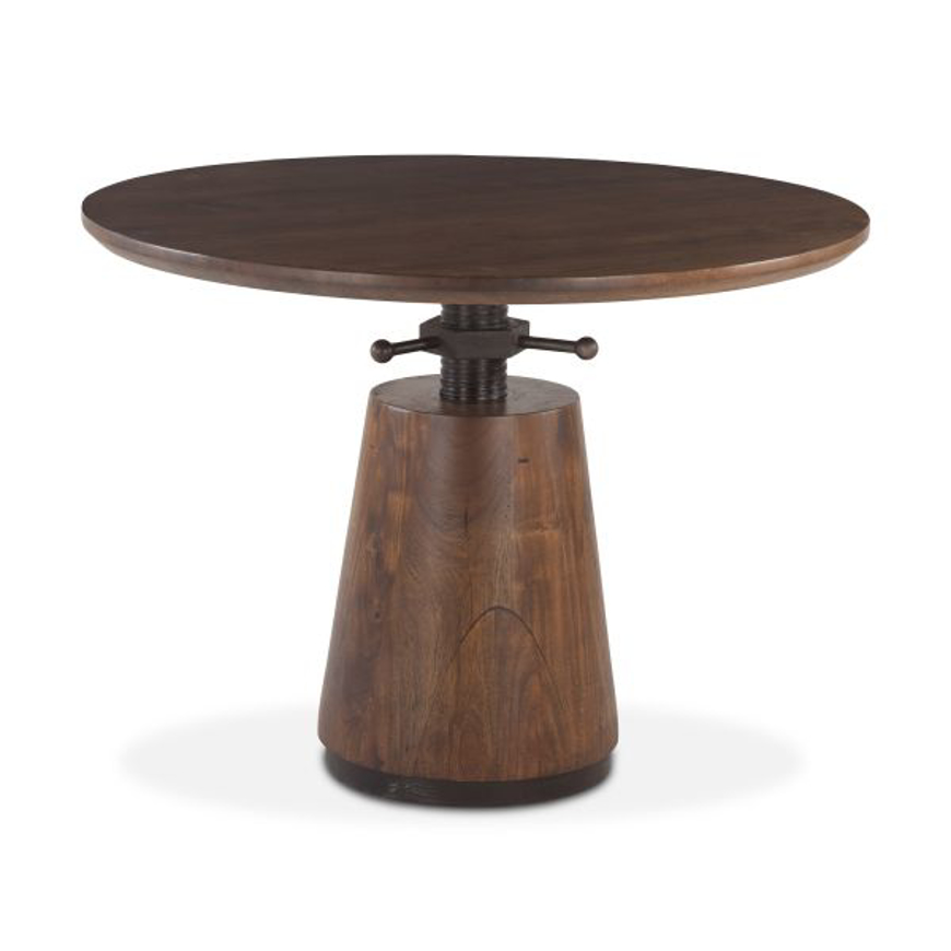 Picture of Industrial Modern 40" Adjustable Round Table Walnut