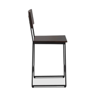 Picture of MOZAMBIQUE WOOD AND IRON COUNTER CHAIR IN WALNUT
