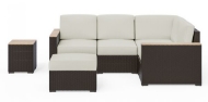 Picture of Palm Springs Outdoor 4 Seat Sectional, Ottoman and
