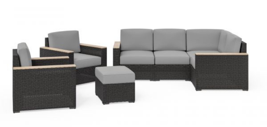 Picture of Boca Raton Outdoor 4 Seat Sectional, Arm Chair Pai