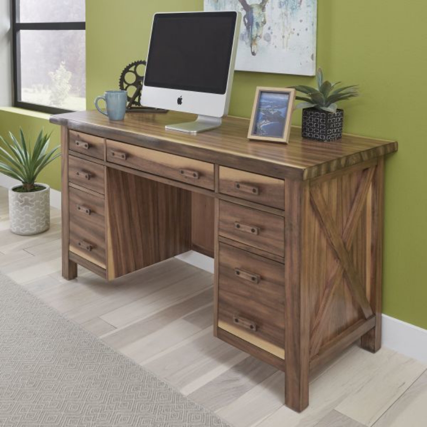 Picture of Forest Retreat Pedestal Desk by homestyles