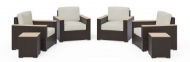 Picture of Palm Springs Outdoor Side Table Pair and Four Arm