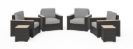 Picture of Boca Raton Outdoor Side Table Pair and Four Arm Ch