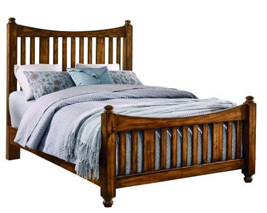 Show details for ANTIQUE AMISH KING SLAT POSTER BED WITH SLAT POSTER FOOTBOARD Picture of ANTIQUE AMISH KING SLAT POSTER BED WITH SLAT POSTER FOOTBOARD