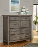 Picture of PEWTER LINEN CHEST 8 DRAWERS