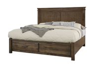 Picture of MINK QUEEN MANSION BED WITH FOOTBOARD STORAGE