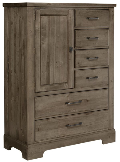 Show details for STONE GREY STANDING CHEST 6 DRAWERS WITH 1 DOOR Picture of STONE GREY STANDING CHEST 6 DRAWERS WITH 1 DOOR
