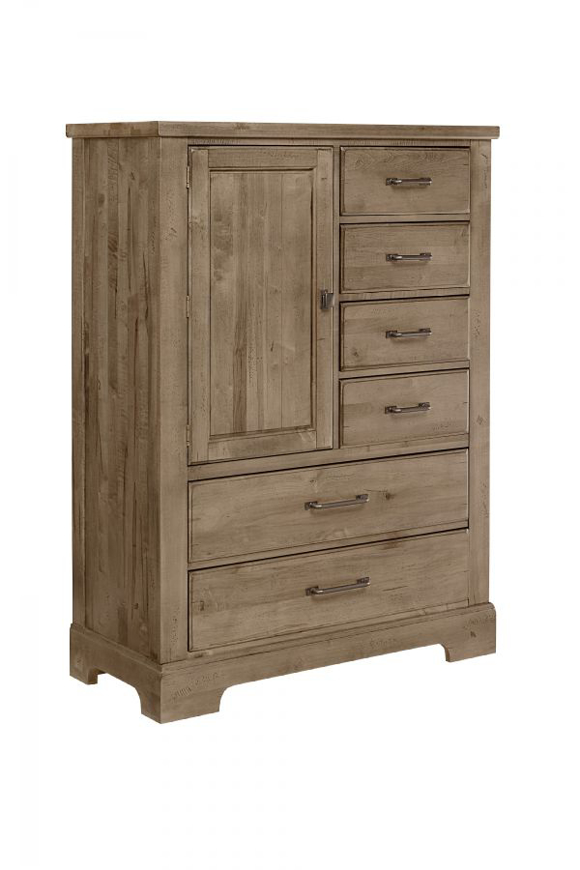 Picture of NATURAL STANDING CHEST 6 DRAWERS WITH 1 DOOR
