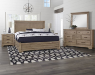 Picture of NATURAL KING MANSION BED WITH 2 SIDES STORAGE