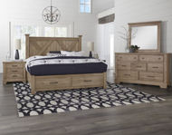Picture of NATURAL QUEEN X BED WITH FOOTBOARD STORAGE