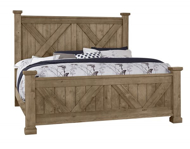 Picture of NATURAL QUEEN X BED WITH X FOOTBOARD