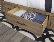 Picture of NATURAL QUEEN X BED 2 SIDES STORAGE BED