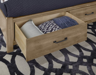 Picture of NATURAL KING X BED WITH 2 SIDES STORAGE