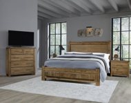 Picture of NATURAL QUEEN POSTER BED WITH 6X6 FOOTBOARD