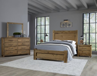 Picture of NATURAL QUEEN POSTER BED WITH POSTER FOOTBOARD