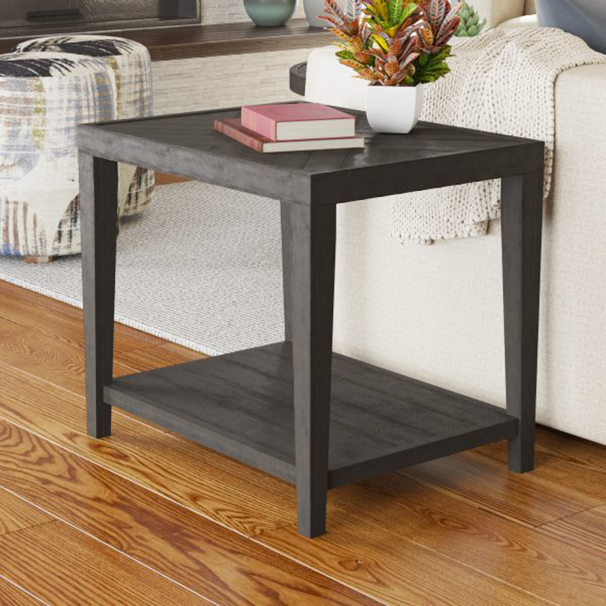 Picture of CHEVRON RECTANGULAR END TABLE