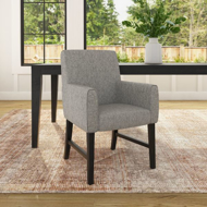 Picture of CHEVRON UPHOLSTERED DINING ARM CHAIR