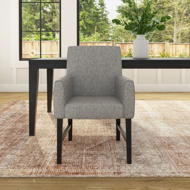 Picture of CHEVRON UPHOLSTERED DINING ARM CHAIR