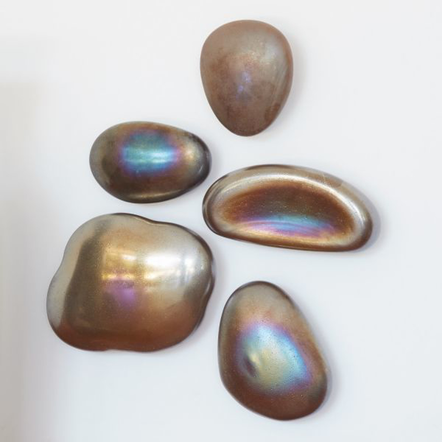 Picture of METALLIC GLASS WALL GEMS - SET OF 5