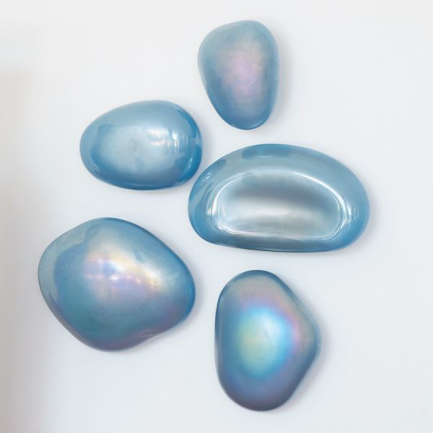 Picture of LAPIS GLASS WALL GEMS - SET OF 5
