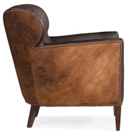 Picture of KATO LEATHER CLUB CHAIR WITH DARK HAIR ON HIDE