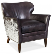 Picture of KATO LEATHER CLUB CHAIR WITH SALT AND PEPPER HAIR ON HIDE