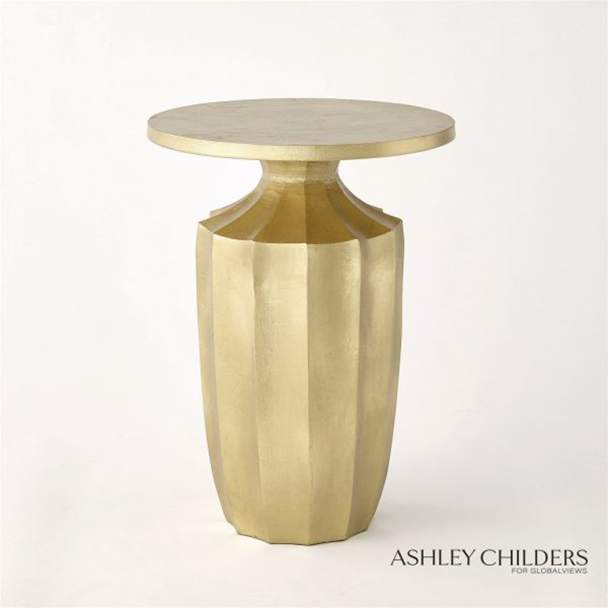 Picture of FLIRT DRINK TABLE - GOLD LEAF
