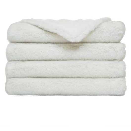 Show details for FUROCIOUS FUR THROW IN SWAN Picture of FUROCIOUS FUR THROW IN SWAN
