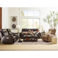 Picture of TALLADEGA POWER RECLINING SOFA WITH POWER HEADRESTS AND LUMBAR IN TOP GRAIN LEATHER