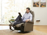 Picture of STOCKHOLM LARGE POWER SWIVEL GLIDING RECLINER WITH POWER HEADREST IN TOP GRAIN LEATHER