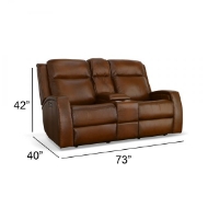 Picture of MUSTANG POWER RECLINING LOVESEAT WITH CONSOLE AND POWER HEADRESTS