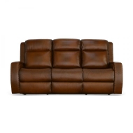 Picture of MUSTANG LEATHER POWER RECLINING SOFA WITH POWER HEADRESTS