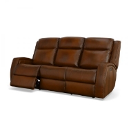 Picture of MUSTANG LEATHER POWER RECLINING SOFA WITH POWER HEADRESTS