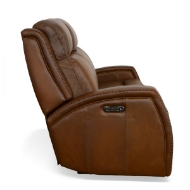 Picture of MUSTANG LEATHER POWER RECLINING SOFA WITH POWER HEADRESTS