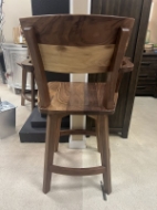 Picture of KIRBY 24" SWIVEL STOOL WITH TOP GRAIN LEATHER BACK