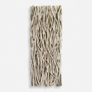 Picture of GATHERED TEAK WOOD WALL DECOR, BLEACHED