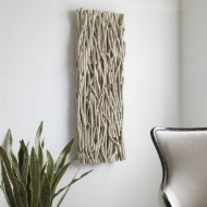 Picture of GATHERED TEAK WOOD WALL DECOR, BLEACHED