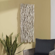 Picture of GATHERED TEAK WOOD WALL DECOR, BLEACHED