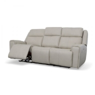 Picture of BARNETT LEATHER POWER RECLINING SOFA WITH POWER HEADRESTS & LUMBAR