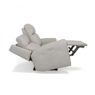 Picture of BARNETT LEATHER POWER RECLINING SOFA WITH POWER HEADRESTS & LUMBAR