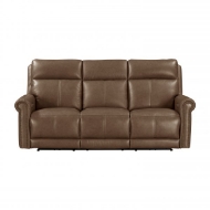 Picture of ALEXANDER LEATHER POWER RECLINING SOFA WITH POWER HEADRESTS AND LUMBAR AND DROP-DOWN CONSOLE