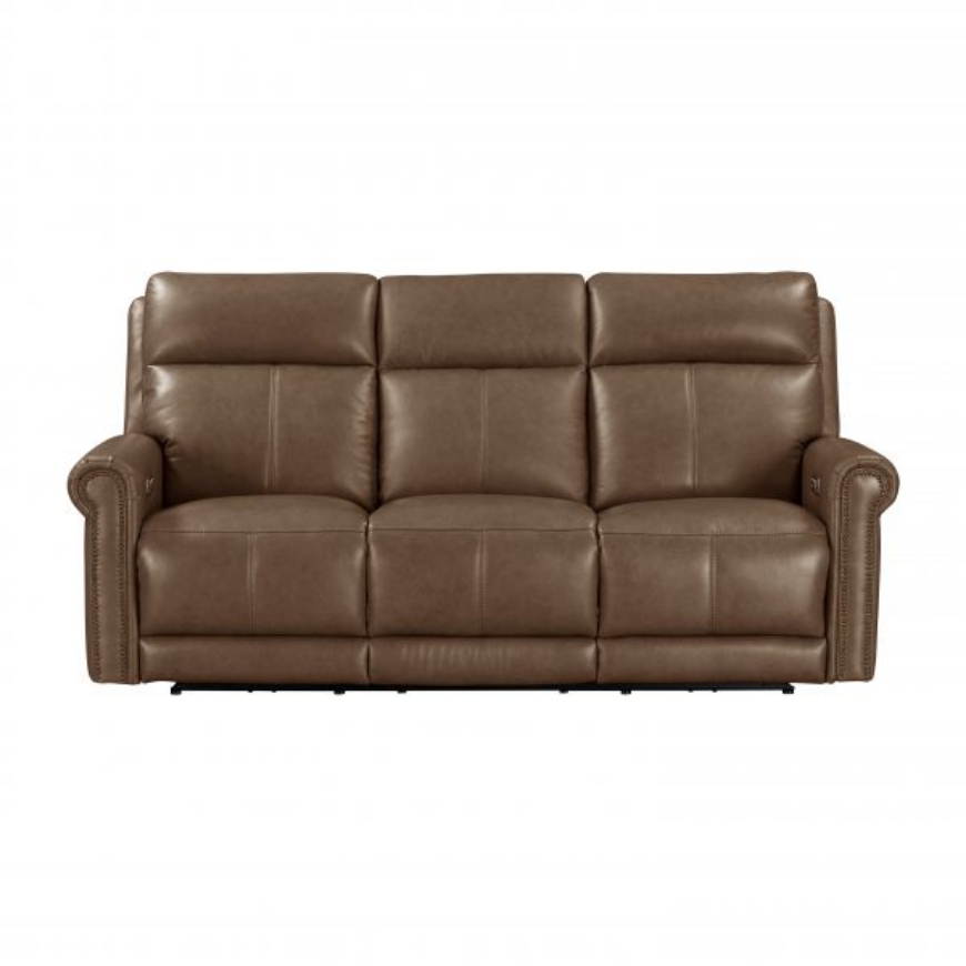 Picture of ALEXANDER LEATHER POWER RECLINING SOFA WITH POWER HEADRESTS AND LUMBAR AND DROP-DOWN CONSOLE