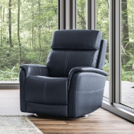 Picture of VIEW LEATHER POWER SWIVEL RECLINER WITH POWER HEADREST