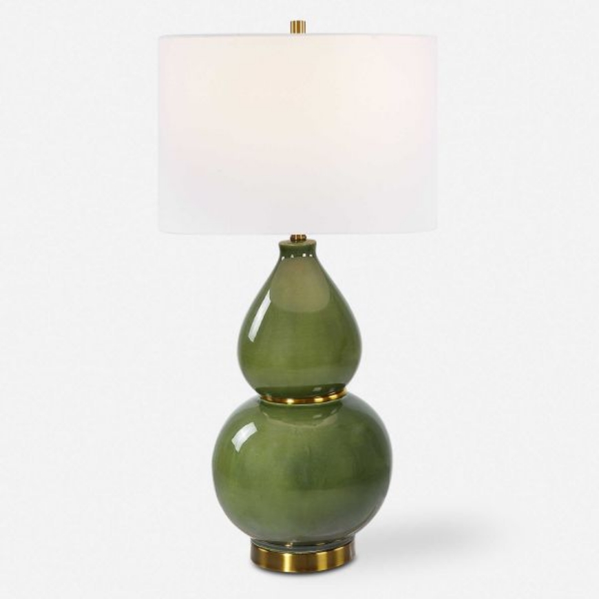 Picture of GOURD TABLE LAMP GREEN