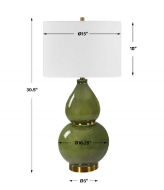 Picture of GOURD TABLE LAMP GREEN