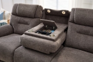 Picture of ZOFA FABRIC POWER RECLINING SOFA WITH POWER HEADRESTS & LUMBAR