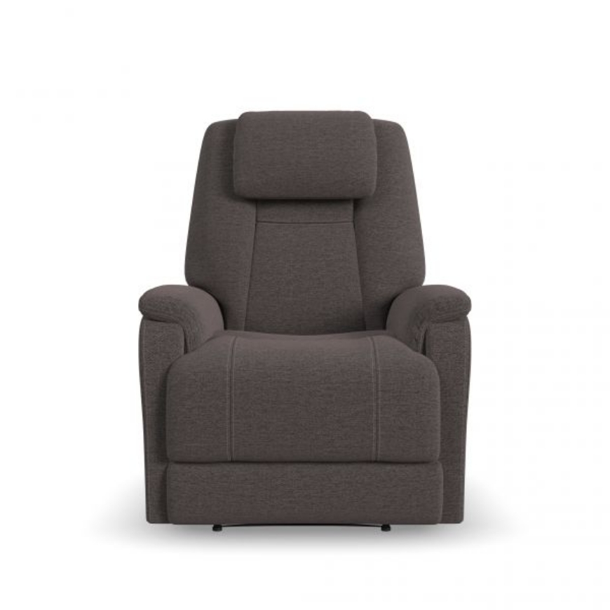 Picture of ZECLINER MODEL 3+ POWER ROCKING RECLINER POWER HEADREST, LUMBAR, HEAT & MASSAGE IN CHESTNUT